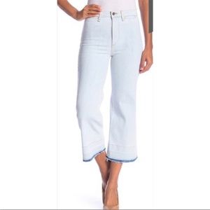 Veronica  Beard Ali Gaucho Bleach/Wash Jeans 11 Rise Size 30